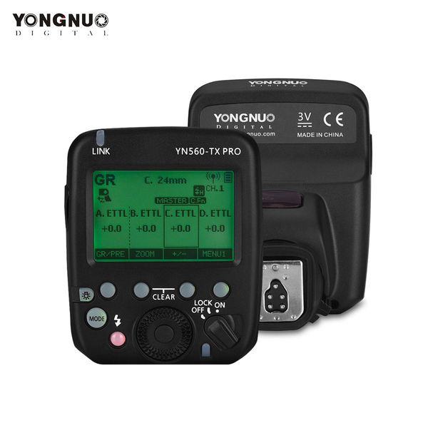 

yongnuo yn560-tx pro 2.4g on-camera flash trigger speedlite wireless transmitter with lcd screen for dslr camera
