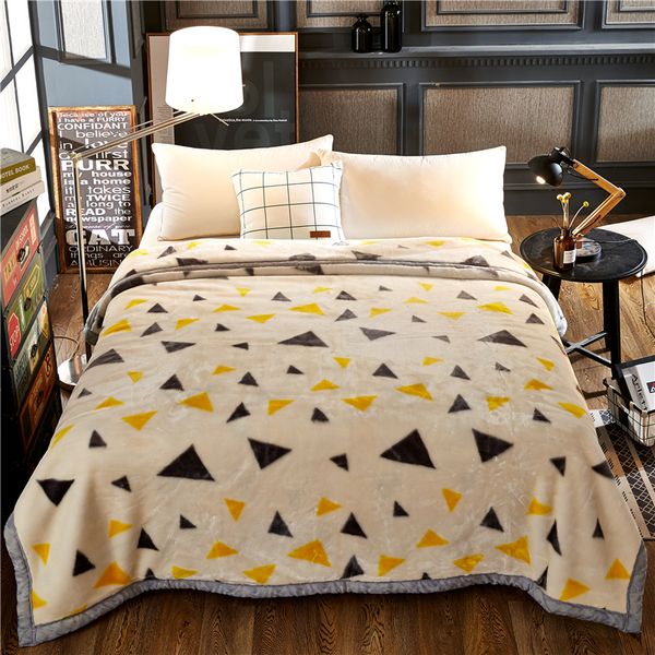 

одеяло толстые теплый двухслойных двухместный coral fleece blanket повседневный осень и зима