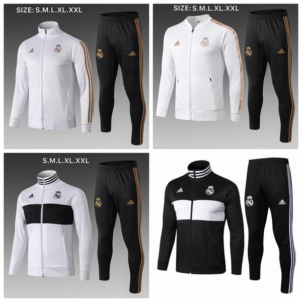 

2019 real madrid mens hoodies jacket bale windcheater hazard tracksuits soccer maillot de foot isco benzema winter coat sweater, Gray