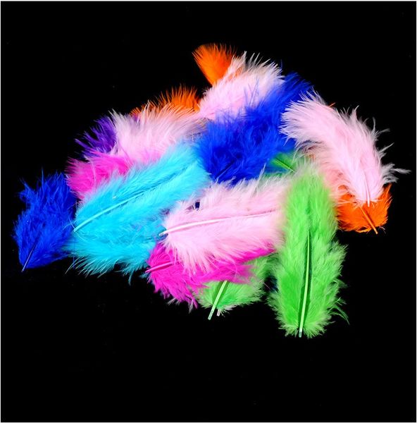 

100 pcs 7-10cm turkey marabou feathers fluffy wedding dress diy jewelry decoration decorative accessories feathers