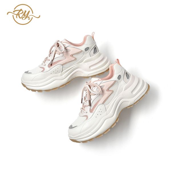 

ry-relaa fashion women's shoes 2019 summer new platform sports shoes mesh casual color matching breathable running