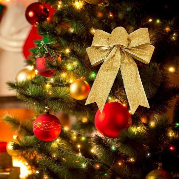 

4pcs christmas bowknotÂ christmas tree decoration xmas ornament gold blue red bowknot hanging christmas decorations for home