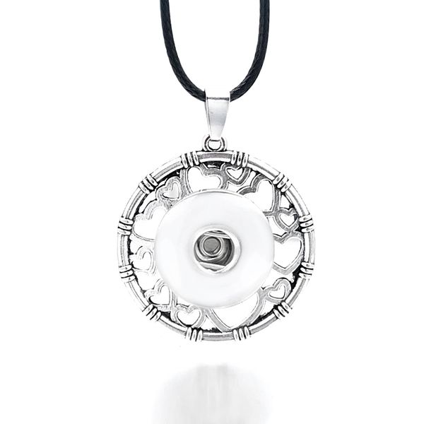 

мода сменный металлический цветок дерево имбирь кристалл ожерелье 023 fit 18 мм оснастки кнопка кулон ожерелье шарм ювелирные изделия для же, Silver