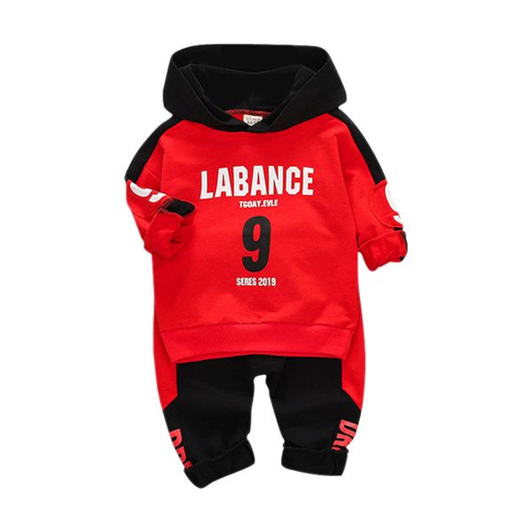

new autumn 0-4t 2pcs baby boy clothes long sleeve letter print hoodie sweatshirt +pants trouser costume toddler casual set, White