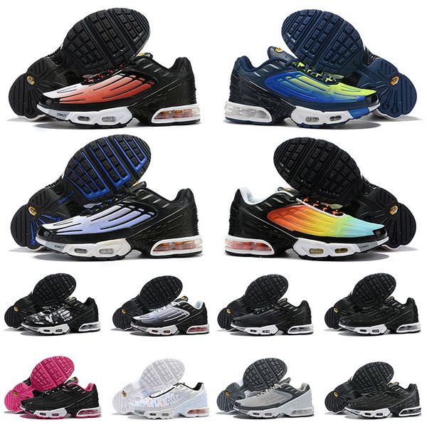 

designer 2020 tn plus iii 3 hyper royal trainers cushion running shoes for men women cool grey uiversity sunset sport fashion chaussures, White;red