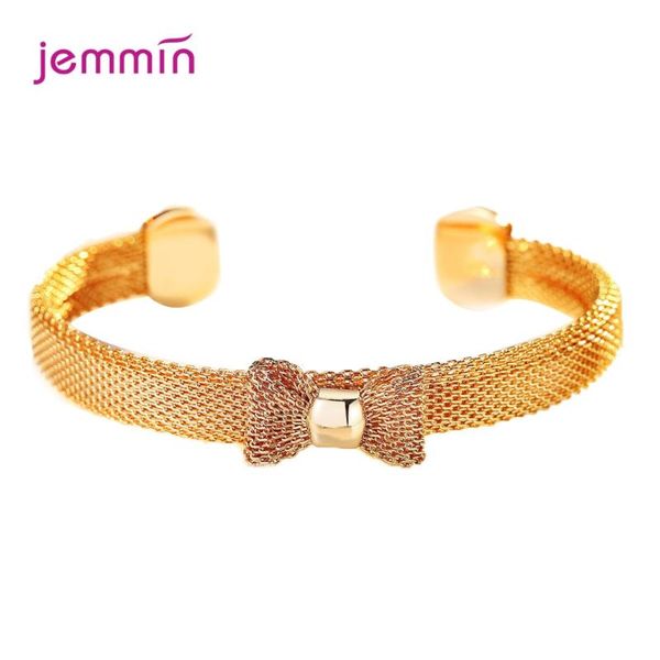 

other bracelets korean trend bowtie design rose gold color adjustable for women wedding engagement hand accessories, Golden;silver