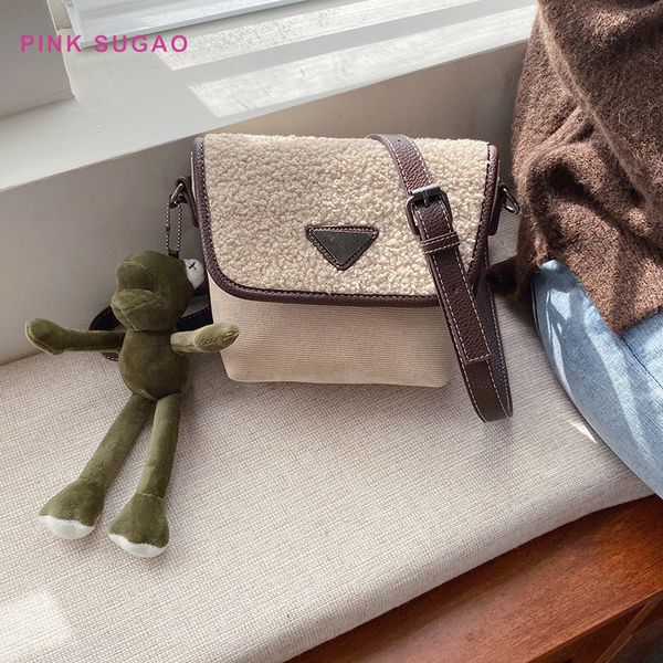

pink sugao designer shoulder bag women crossbody bags brw messenger bag velveteen material lady shopping bags new fashion purse wholesales
