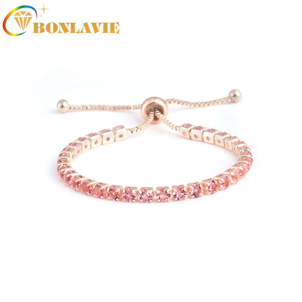 

bangle single row zircon push-pull bracelet fashion simple adjustable accessories for women bangles, Black