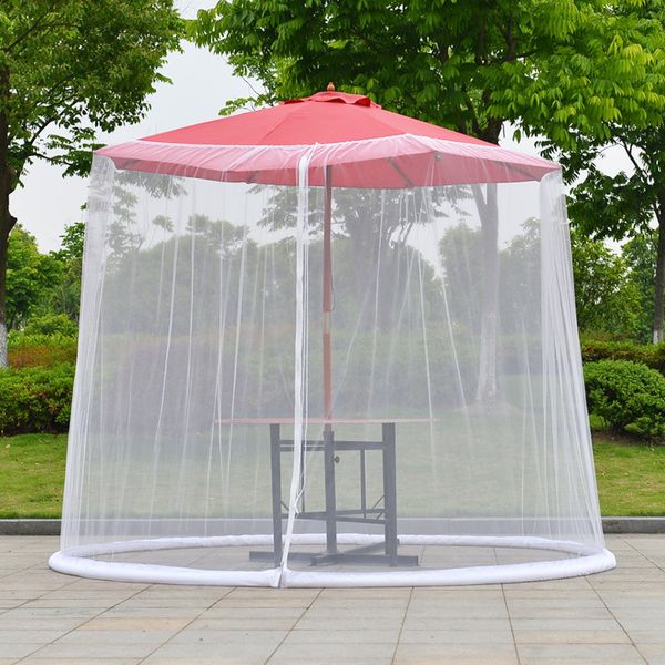 Patio Umbrella Cover Mosquito Netting Screen Zipper Enclosure For