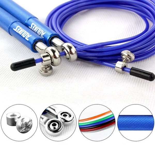 

steel wire aluminum alloy racing jumping ropes aolikes 3 in 1 weight skip jump rope body building fitness accessories