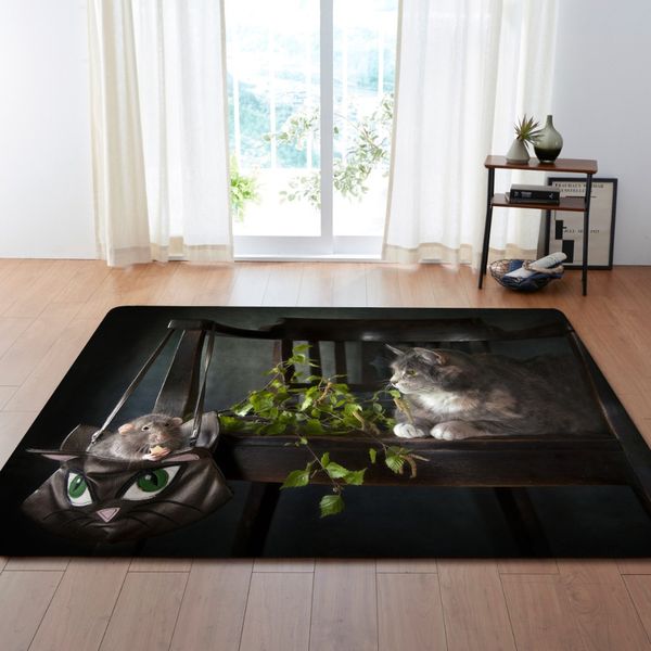 

home textile 3d cute pet cat mats bedroom living room carpets table area rug children room decoration flannel rugs carpets