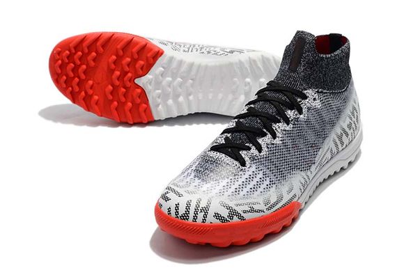 

2019 men mercurial superfly vi elite cr7 ic tf indoor soccer cleats neymar designer high help silver red trainers football boots
