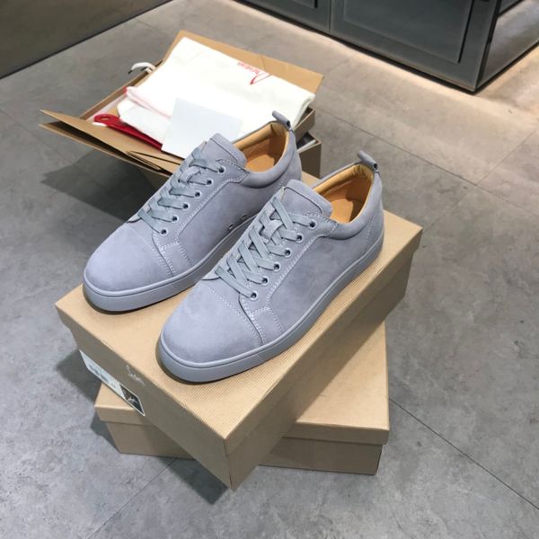 

highest version acl trendy men's shoes black silver glitter rivet couple red bottom shoes casual women's shoes size 34-47 06