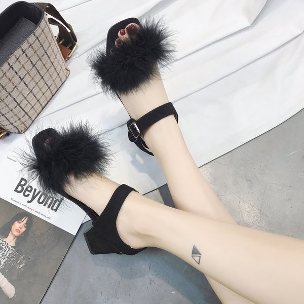 

fashion european girl sandals 2019 new models new design fashion girl sandals, Black