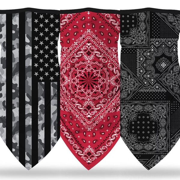 

sa75h magic scarf windproof cycling scarf uv protection face mask outdoor headwear hiking ski fishing climbing bandana tube neck scarf, Black