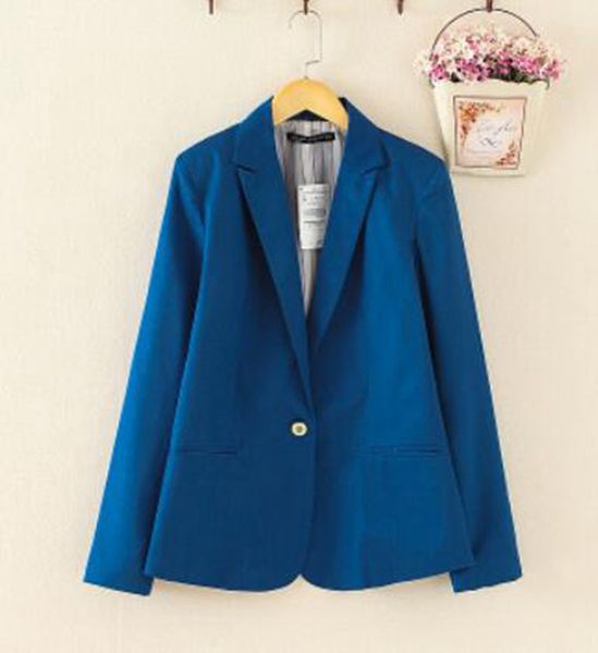 

women korean version of the new boutique special personality trend temperament spring and autumn a button long sleeve suit jacket / xs-xl, White;black