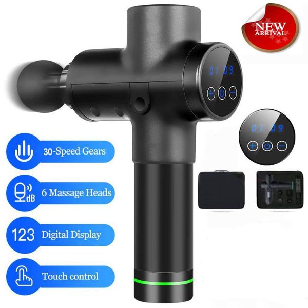 

high frequency vibration muscle massage gun sport therapy massager body relaxation pain relief slimming shaping massager 6 heads