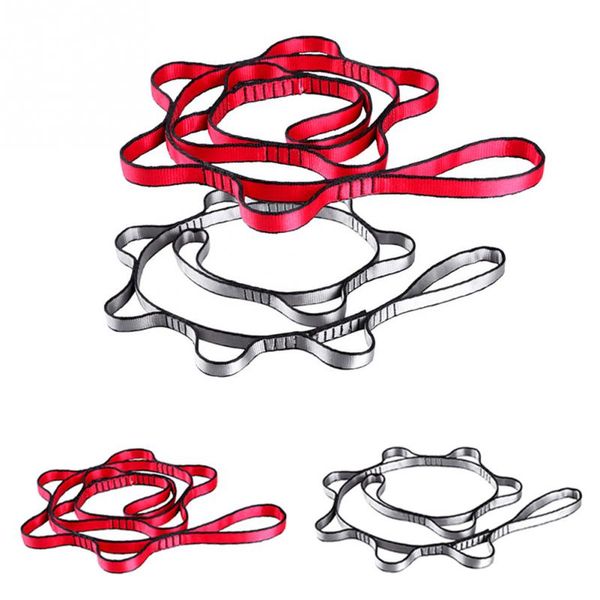 

восхождение нейлон daisy chain веревка с loops йога гамак подвесной ремень альпинизм bandlet sling 110см climbing аксессуар # 18