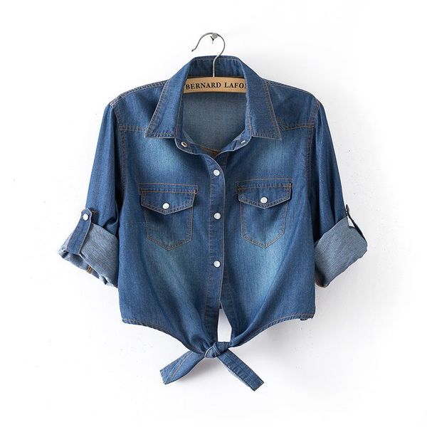 

new style women jeans coat casaco feminino chaquetas mujer jaqueta female ladies 3/4 sleeve denim jackets for outerwear tide, Black;brown
