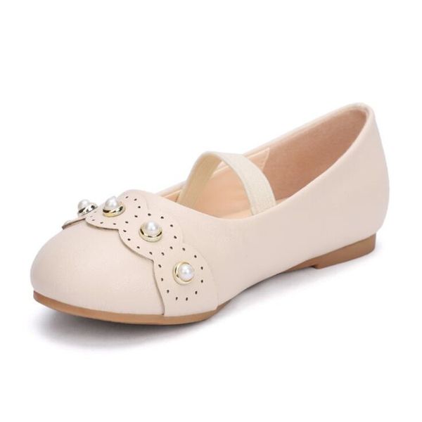 

girls' leather shoes 2020 spring and autumn girls ballet performance single shoes bow princess baby, Black;grey