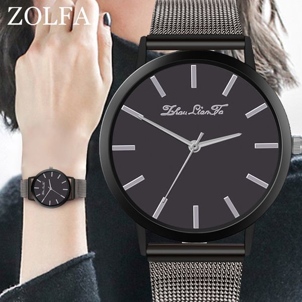 

fashion women watches steel mesh belt bracelet watch quartz wrist watches 2019 sell simple style dial clocks, Slivery;brown