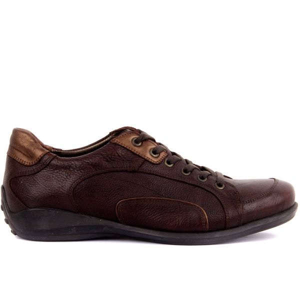 

sail lakers-brown leather men 's casual shoes, Black