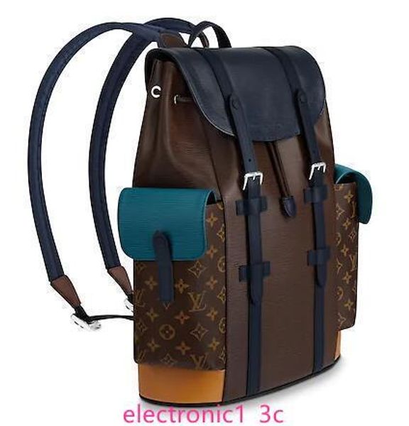 

m51458 christopher pm мужская мода коричневые рюкзаки модные показы окисленная кожа бизнес сумки сумки тотализаторы сумки посыльного