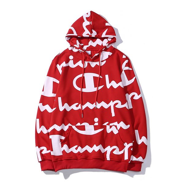 

champions designer luxury mens hoodies tide brand sweatshirt full frame letter printing logo large capacity pocket women hoodie, White;black