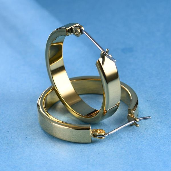 

wholesaling new fashion womens titanium stainless steel small hoop earrings huggie simple design ear clips jewelry earring hoops for women, Golden;silver