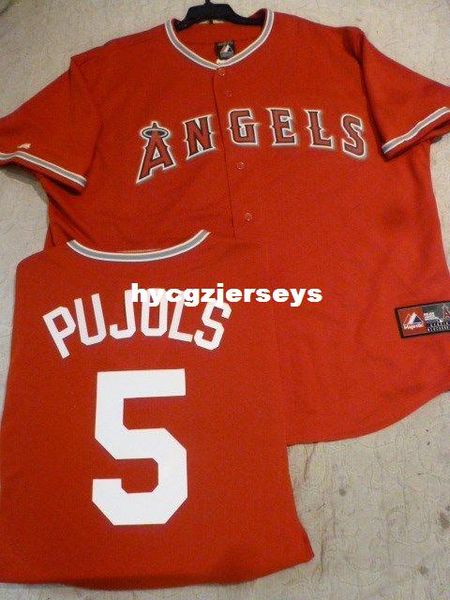 

baseball #5 albert pujols sewn shirt jersey red mens stitched jerseys big and tall size xs-6xl for sale, Black;blue