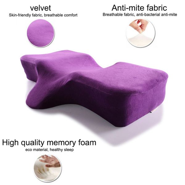 

memory foam eyelash extension pillow ergonomic curve improve sleep cushions perfect concave headrest neck support