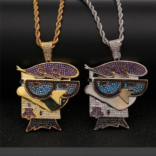 

мультфильм птица кулон neckalce для мужчин ice out bling cz хип-хоп ювелирные изделия высшего качества мужские хип-хоп цепи, Silver