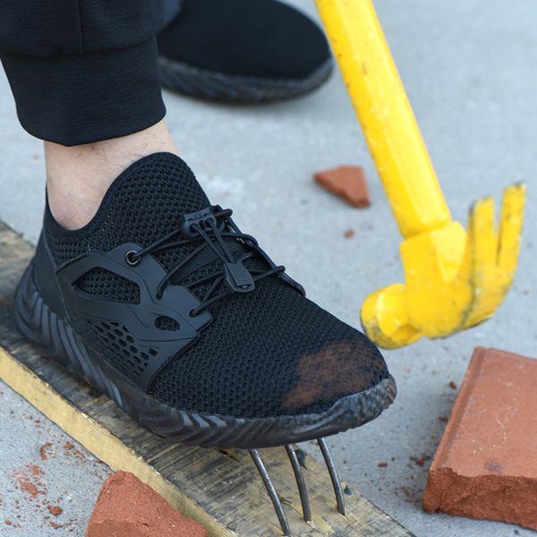

seasonal safety shoes air permeability protection wear insulated labor shoes safety, Black