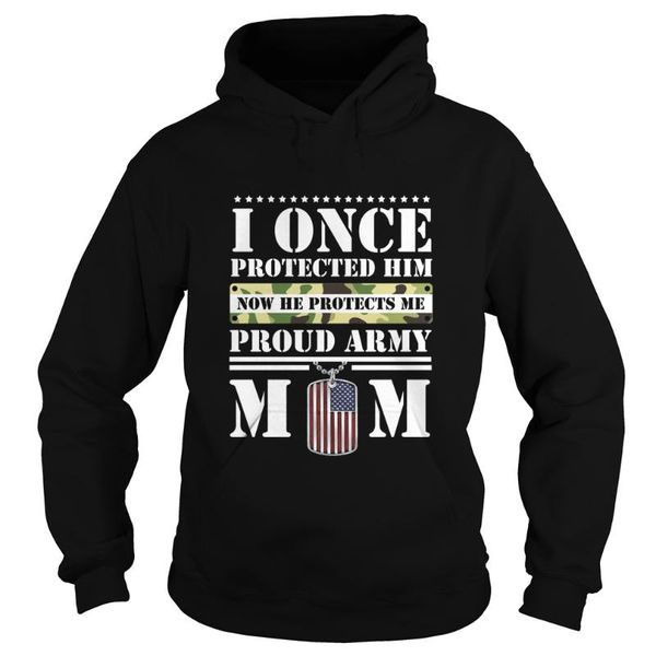 

proud army mom hoodie gift for mother from son, Black