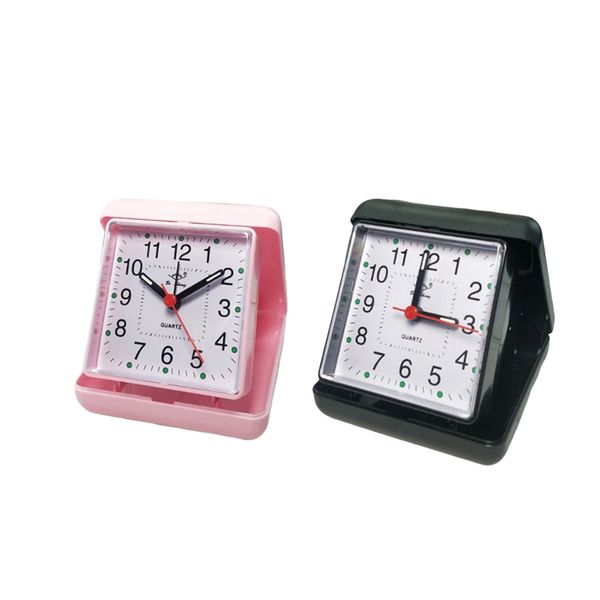

2pcs 4'' mini digital alarm clock square travel alarm clock for kid students