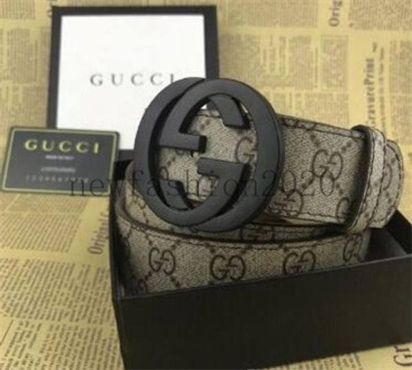 

designer luxury men h buckle belt business smooth buckle fashion mens belts luxury belt with boxs, Black;brown