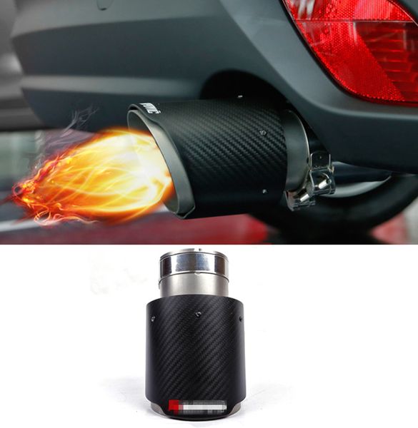 

black carbon fiber rear exhaust end tip pipes muffler for mazda 3 axela 2017