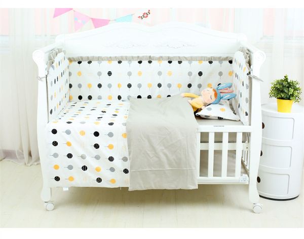 

6pcs cotton baby crib bumpers bedding set kids bedding sheet newborn baby bed crib bumper cot set for customized service