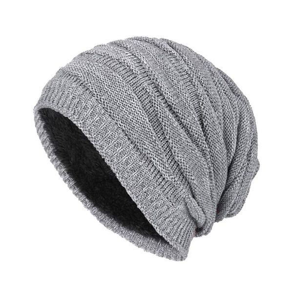 

casual winter warm beanies caps comfortable solid color winter plus size hat knitted hat cappello uomo invernale beanies for men