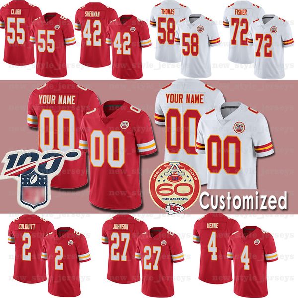 

Cu tom 23 kendall fuller chief jer ey 42 anthony herman 55 frank clark 54 damien wil on 13 ammie coate 7 harri on butker, Black;red