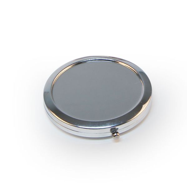 

70mm pocket mirror round silver compact mirror case #m070s 20x/lot