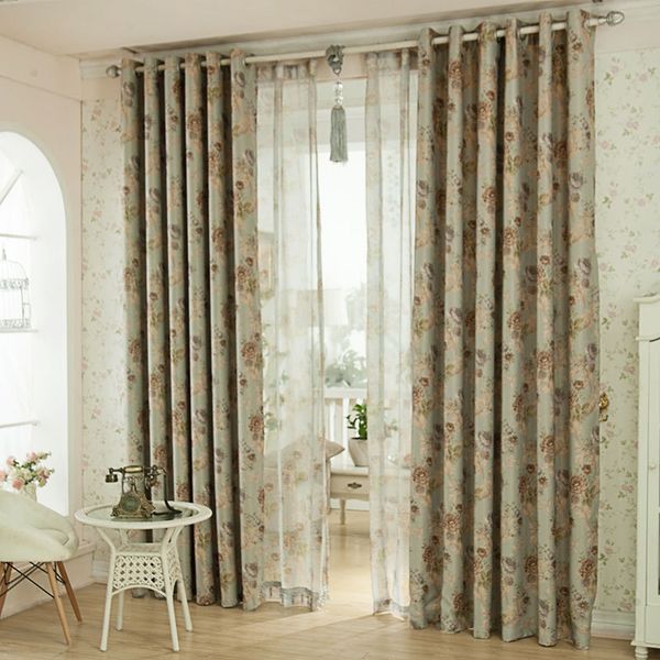 

american pastoral printing shade curtains for living dining room bedroom