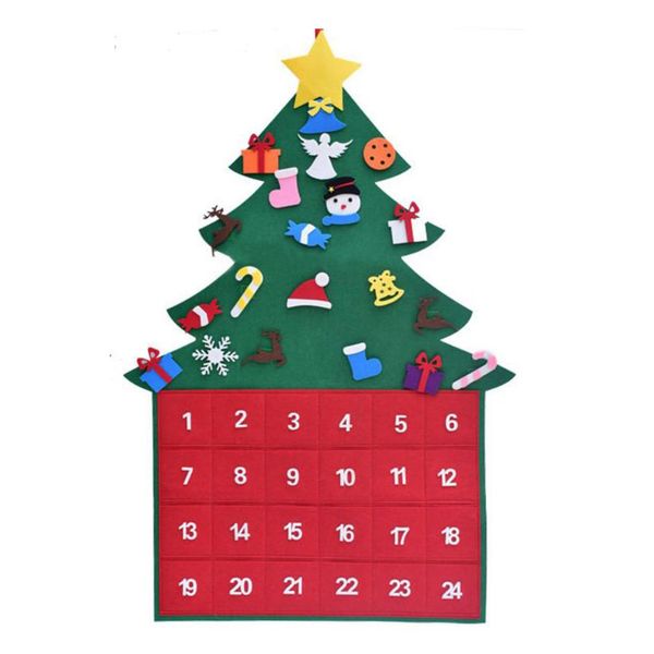 

felt christmas tree calendar christmas countdown calendar pendant decoration children diy tree