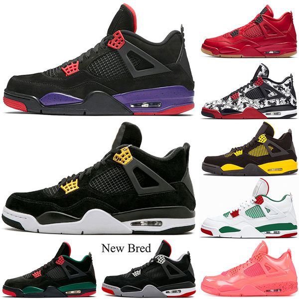 

wholesale designer basketball shoes 4 4s white black cat bred cement royalty punch lightning oreo mens athletic sports sneakers 7-12