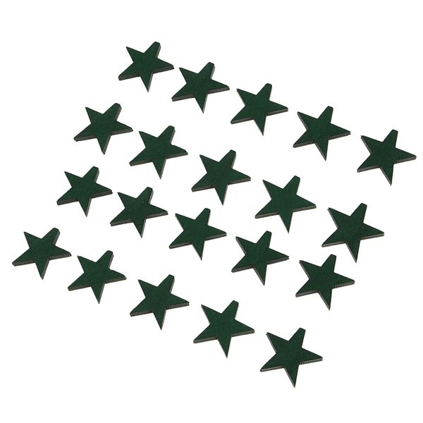 

20pcs bulk mini star colored wooden bar pendant beads diy craft findings art making supplies, Golden