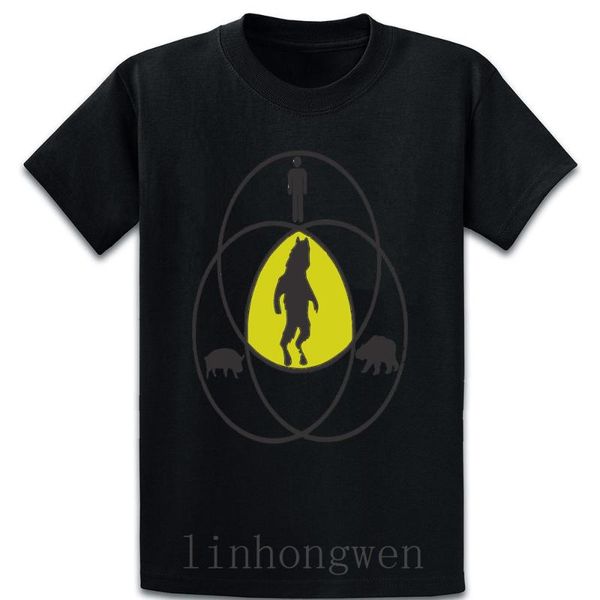 

funny manbearpig man bear pig venn diagram tv show t shirt tee shirt designs breathable spring outfit cute crew neck letter, White;black