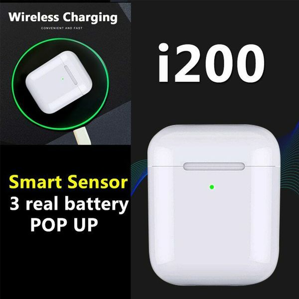 

I200 tw pop up wirele charging bluetooth earphone hifi earbud pk i12 i10 i11 i30 i80 tw earphone