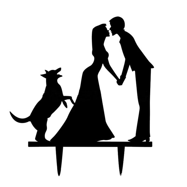 

свадебный торт вставленной карты партии доработка украшения (щенков и пары) другое выпекание