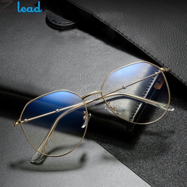 

zilead retro metal polygon fnished myopia glasses for women&men clear nearsighted glasses hyperopia eyewear eyeglasses, Silver