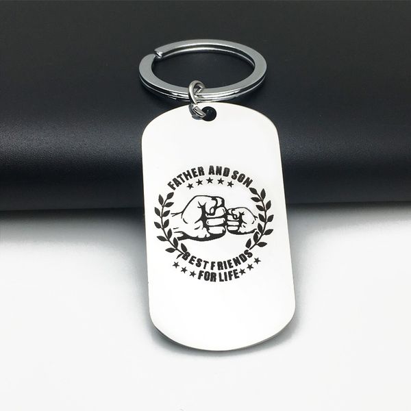 

oeinin charms key chain man father and son keychains bags lovers silver color keyring stainless pendant personalized llaveros